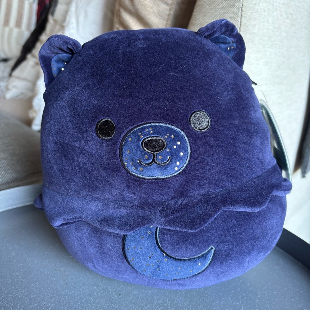Squishmallows Navy Blue Bear Plush Lunar Moon Bear - Picture 7 of 7